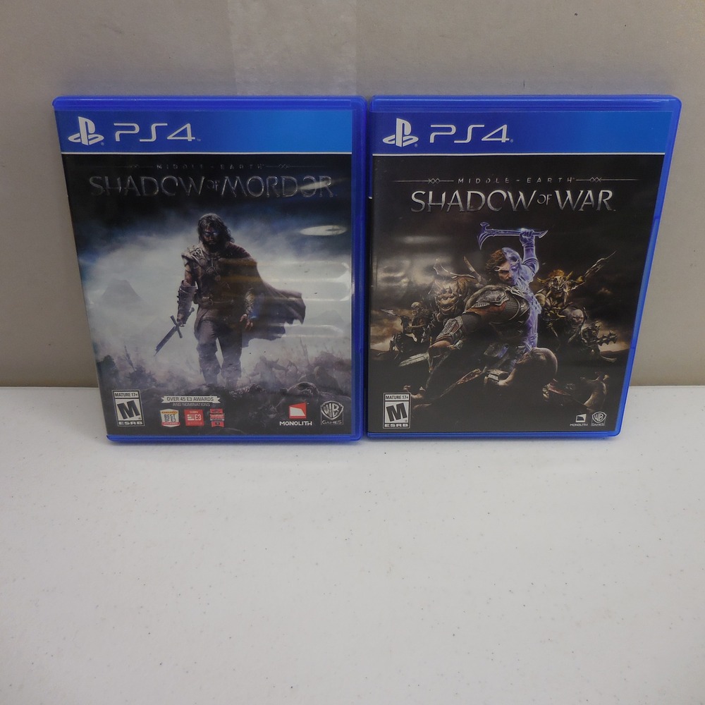 Middle-earth Shadow of Mordor & Shadow of‎ War PS4 Bundle PlayStation 4 Lot